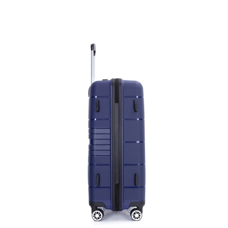 3-Piece, Hard-shell Luggage, Lightweight Luggage with TSA Lock and 2 Swivel Wheels, for Boarding Travel, Navy
