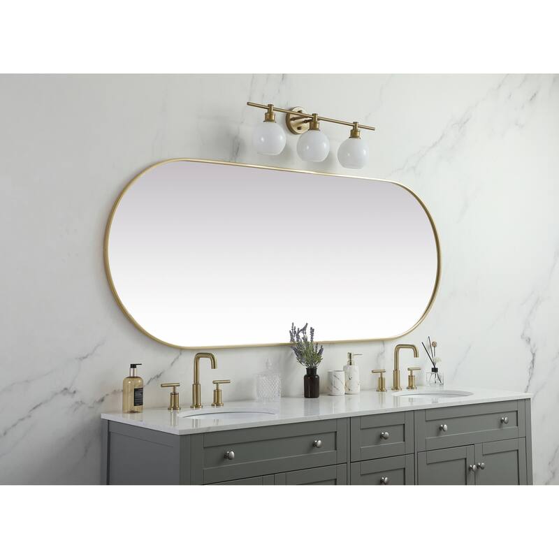 Elegant Lighting MR2A3072 Asha 30" W x 72" H Oval Framed Bathroom