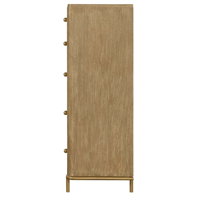 Arini Coastal Wood 5-drawer Bedroom Chest