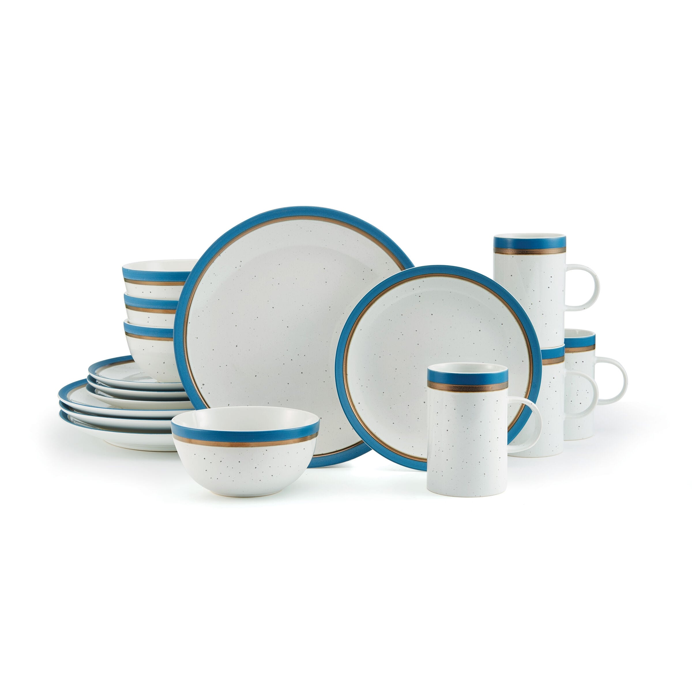 Pfaltzgraff Gabriela Storage Bowls, 6 inch, Blue and White