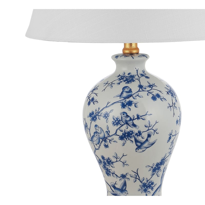 Grace 24" Floral LED Table Lamp, Multi/Brass by JONATHAN Y