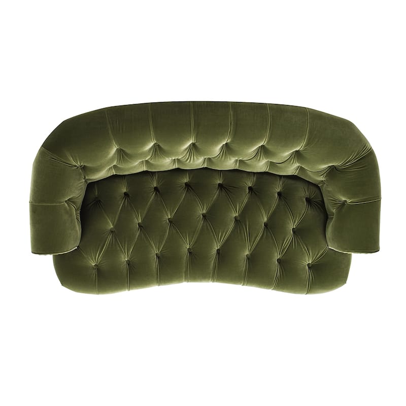La Rosa 68.5" Victorian Tufted Chesterfield Loveseat