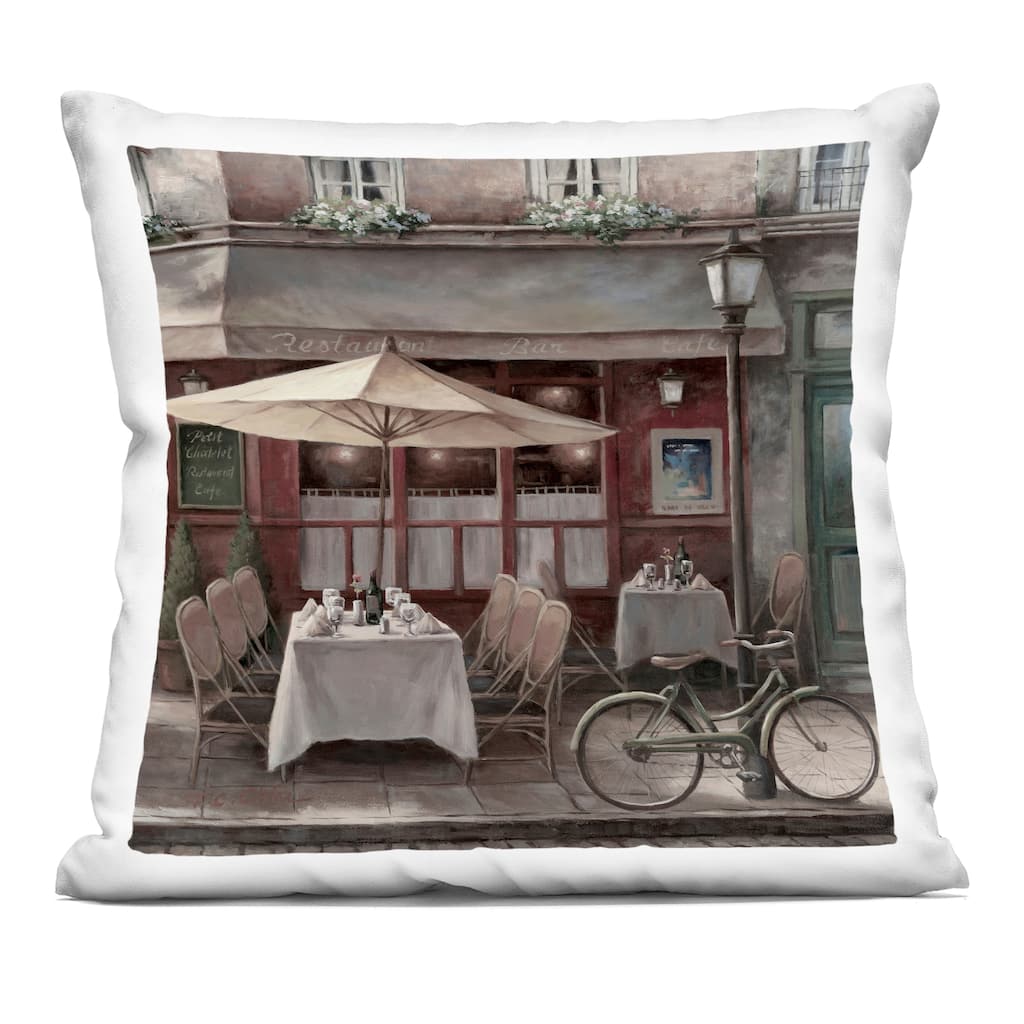 Stupell Outside Dining Bistro Decorative Printed Throw Pillow Design by T.C. Chiu