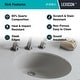 preview thumbnail 5 of 4, Lexicon Platinum V210 Quartz Composite Oval Vanity Sink - Galaxy Concrete