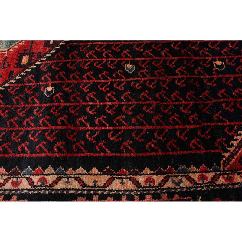 ECARPETGALLERY Hand-knotted Anatolian Vintage Dark Navy Wool Rug - 4'9 x 9'1