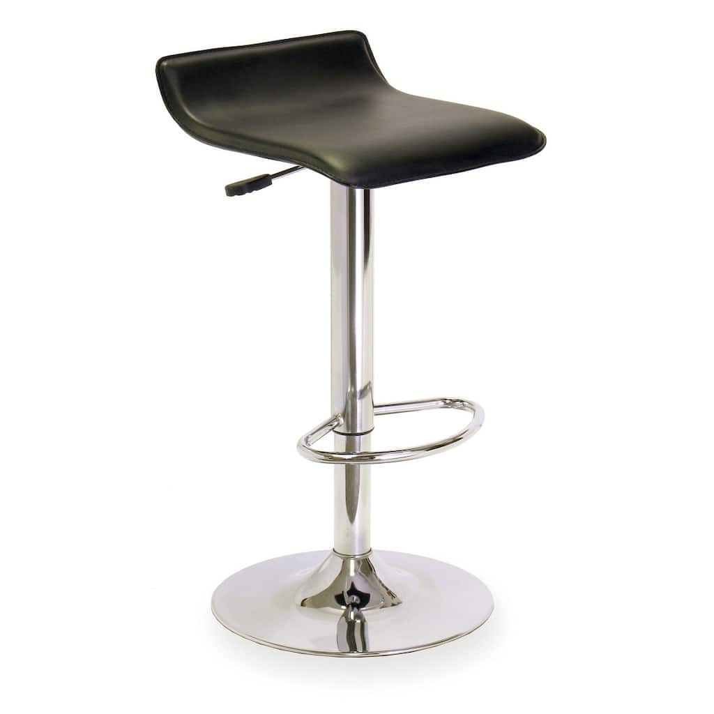 Spectrum Adjustable Swivel Stool, Black and Chrome - 15.16 W x 15.1 D x 33.35 H Inches