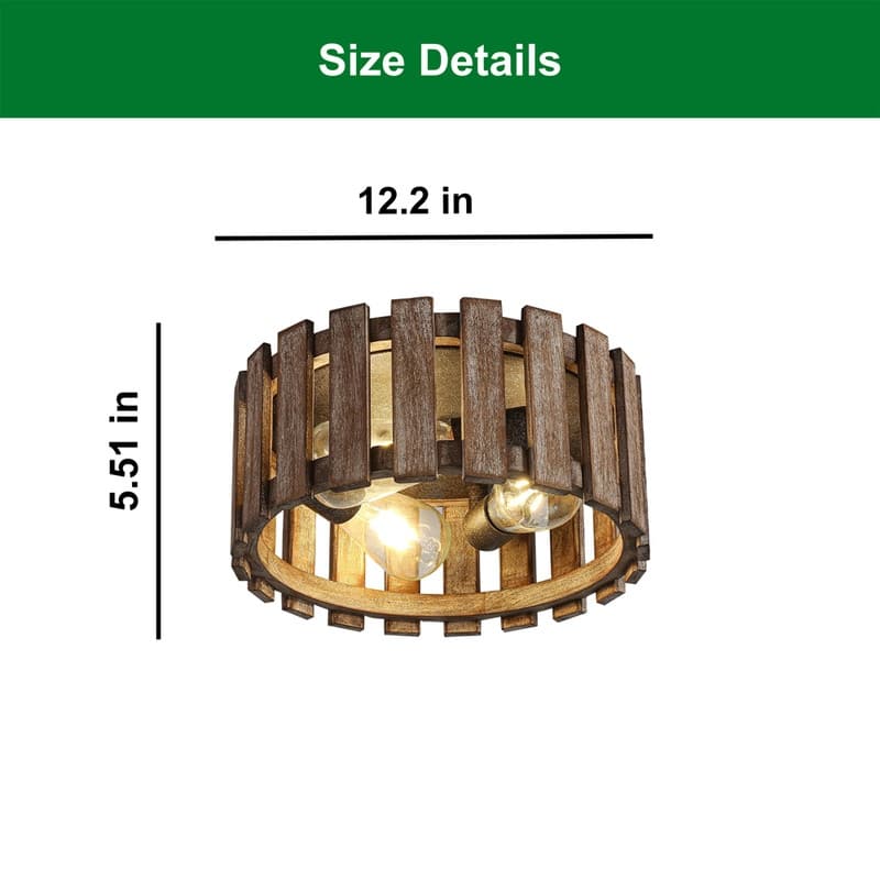 3 Light light fixture wood lights on a ceiling metal, wood light for the kitchen - N/A