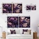preview thumbnail 4 of 10, Designart "Gothic Botanicals Moody Patterns" Floral Framed Art Set Of 2 - Traditional Purple Wall Art Set 2 Pieces