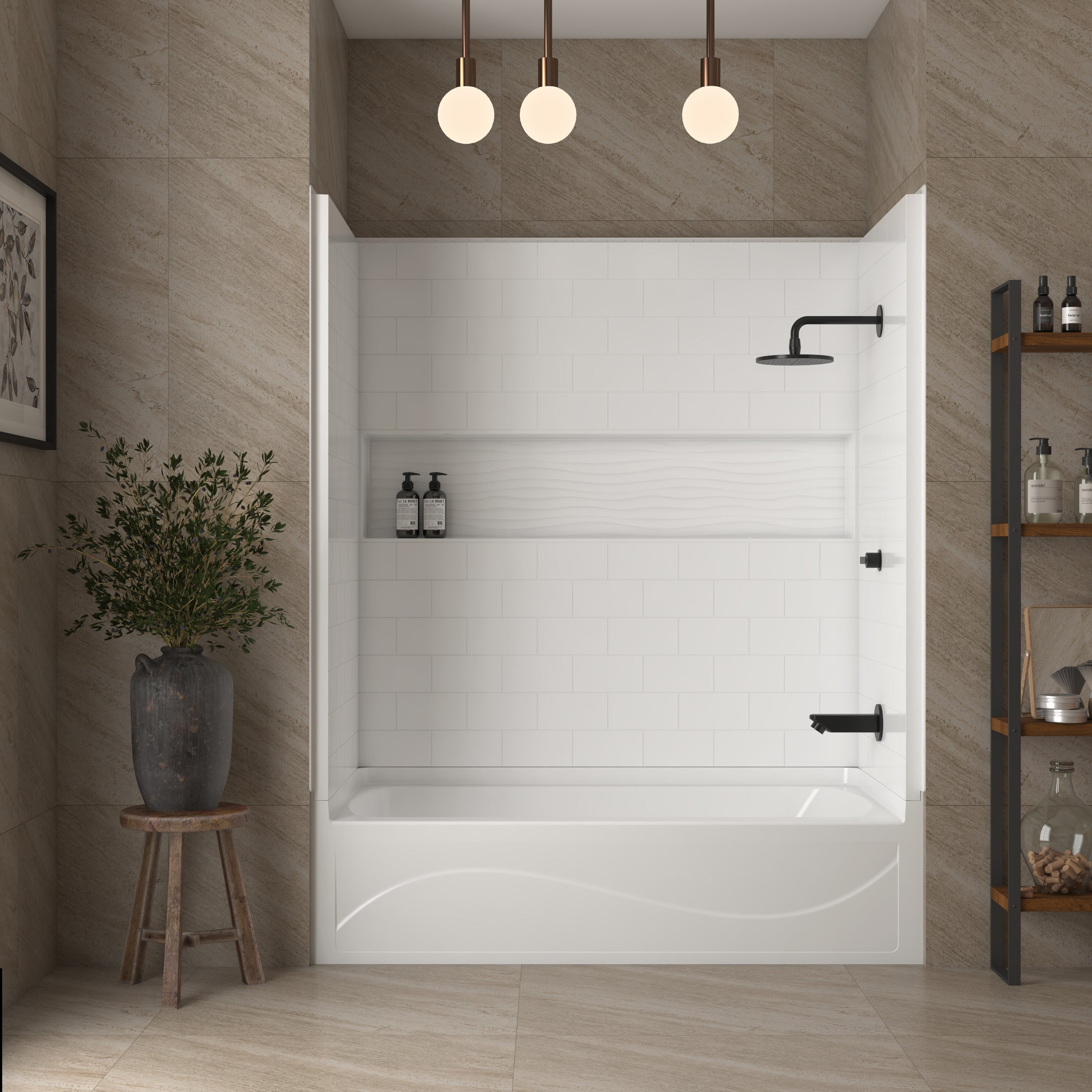 60 in. x 32 in. Soaking Alcove Bathtub