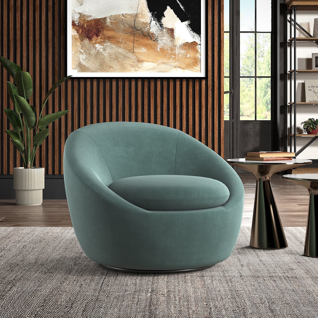 Thessa Chenille Swivel Accent Chair by iNSPIRE Q Modern