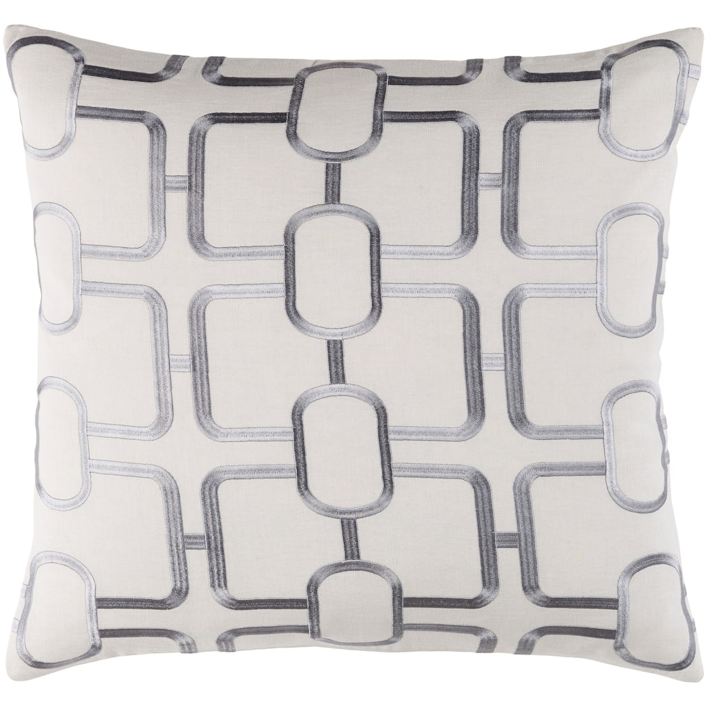Decorative Stains Light Grey 18-inch Throw Pillow Cover