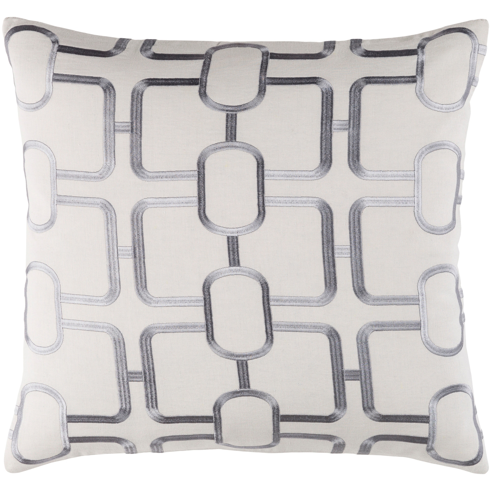 Decorative Stains Light Grey 18-inch Throw Pillow Cover
