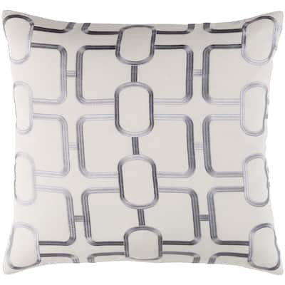 Decorative Stains Light Grey 20-inch Throw Pillow Cover