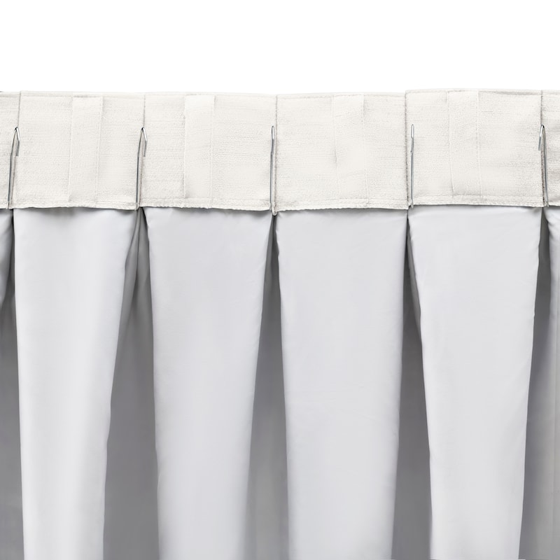 Grasscloth Premium Sheen Pinch Pleat W Back Tab Curtain Pair