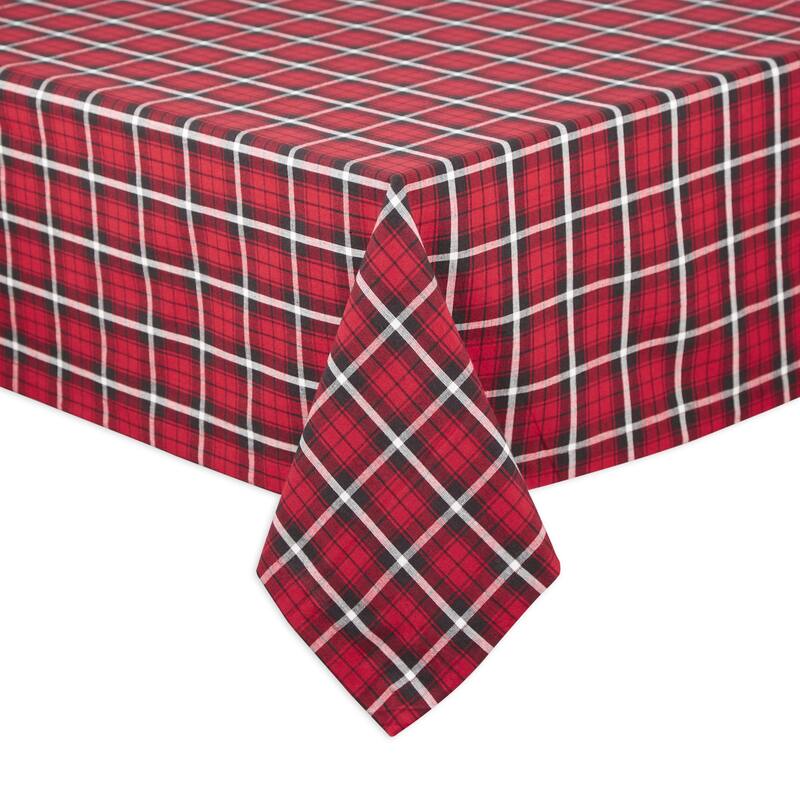 Glad Tidings Plaid Tablecloth 70 Round