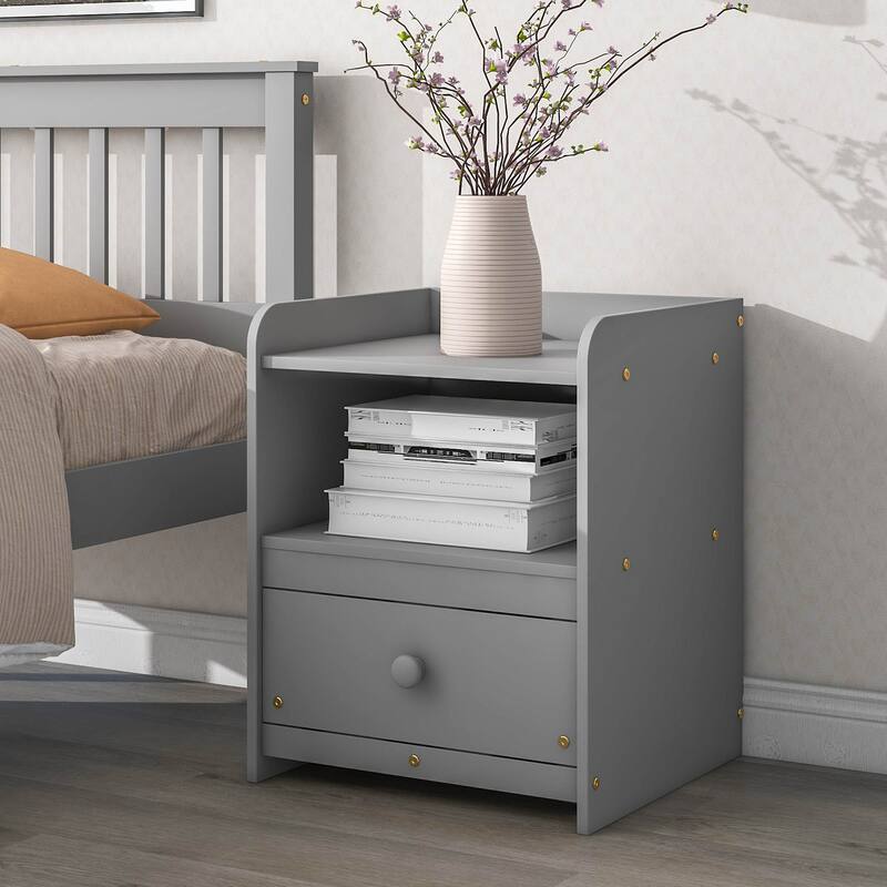 Bed with Headboard and Footboard for Kids