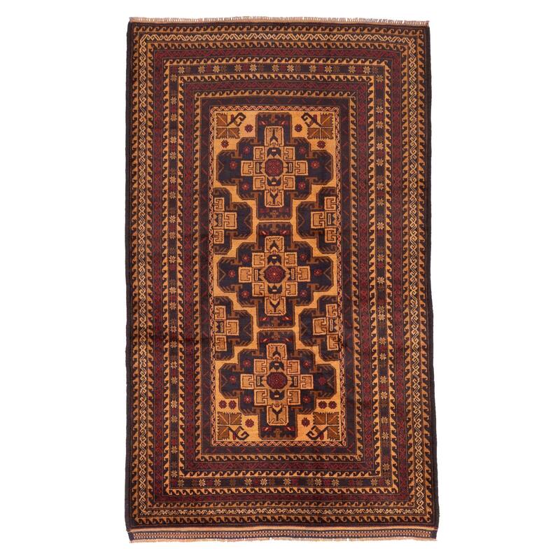 ECARPETGALLERY Hand-knotted Teimani Tan Wool Rug - 3'10 x 6'4