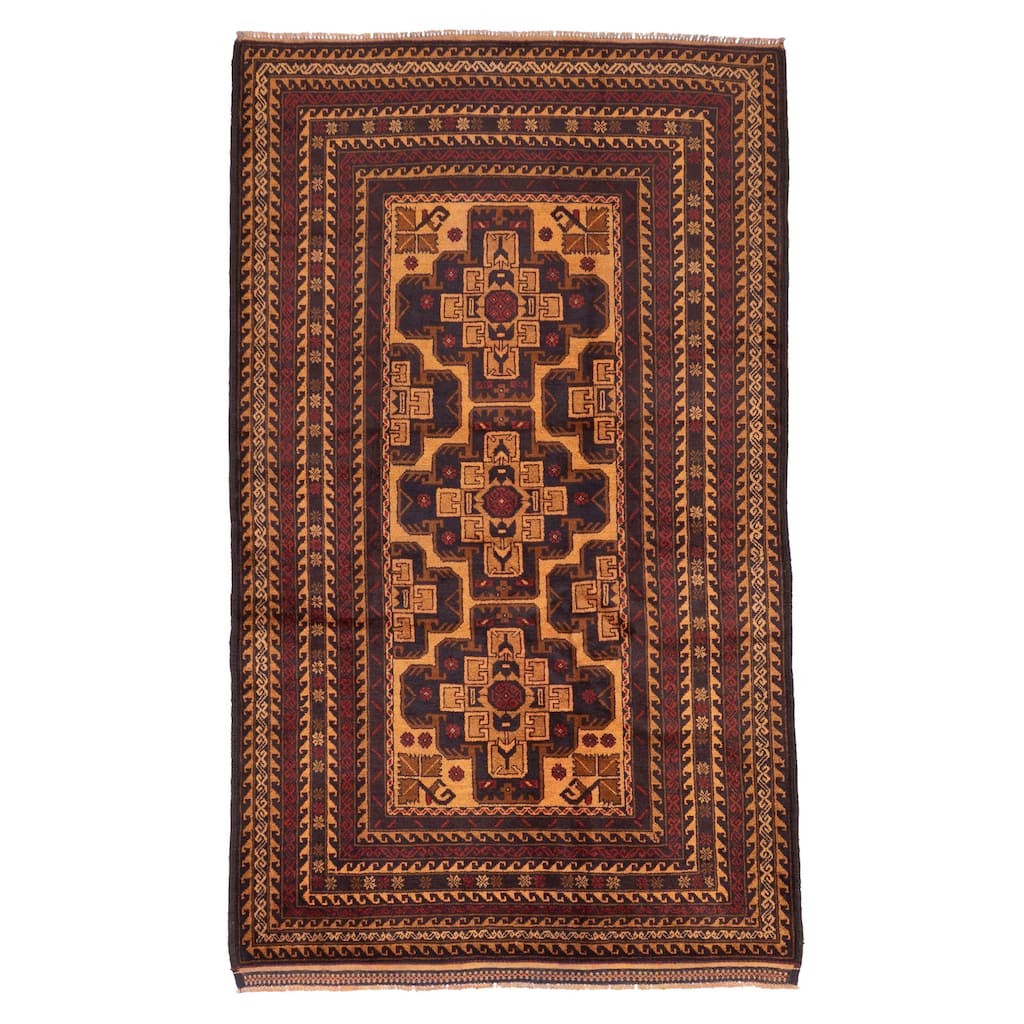 ECARPETGALLERY Hand-knotted Teimani Tan Wool Rug - 3'10 x 6'4