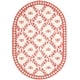preview thumbnail 148 of 160, SAFAVIEH Handmade Chelsea Aubree French Country Trellis Wool Rug 4'6" x 6'6" Oval - Ivory/Rose - Oval