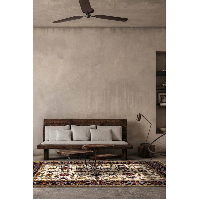 ECARPETGALLERY Hand-knotted Serapi Heritage Cream Wool Rug - 8'9 x 12'1