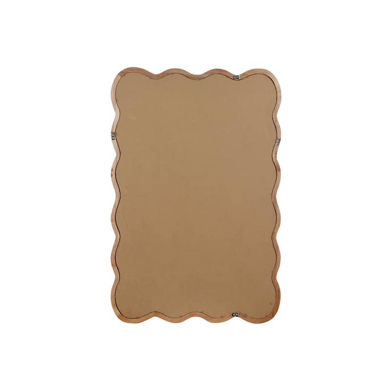 20"x30" Wavy Rectangle Solid Wood Frame Decorative Mirror,For Bedroom, Bathroom, Living Room, Entryway
