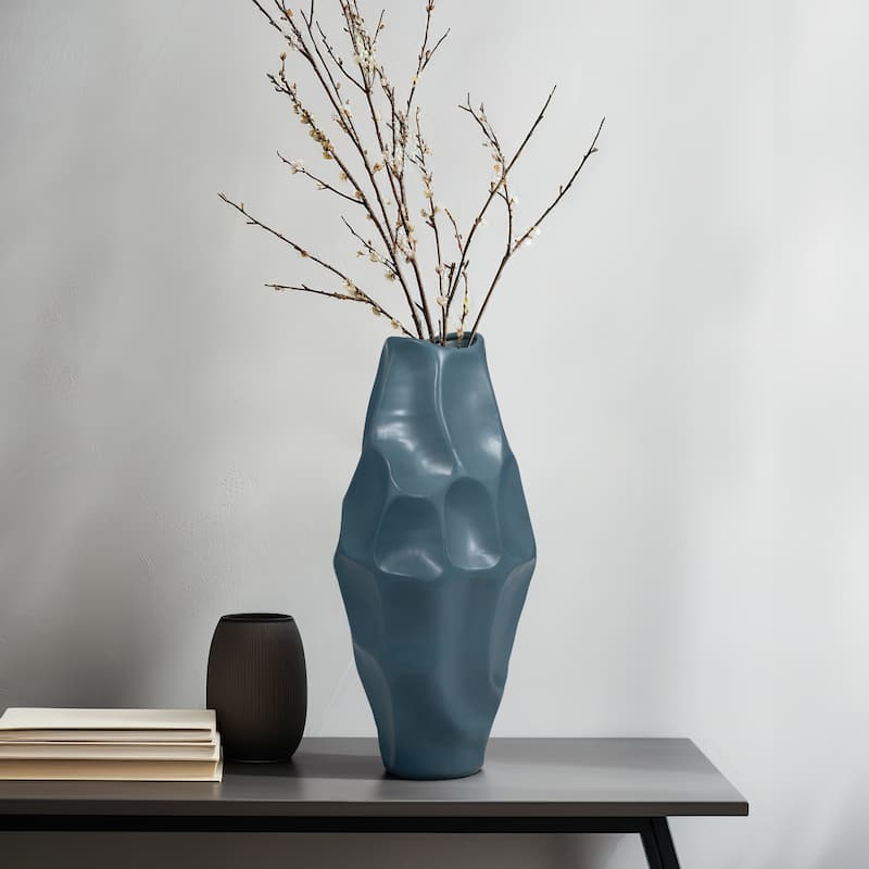 Ceramic Modern Arleta Decorative Vase - Teal