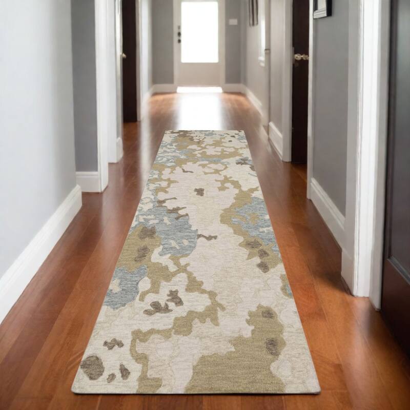 HomeRootsAbstract Modern Rectangle Area Rug - 95.67' X '29.92' X '0.39