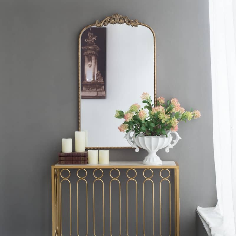 24" x 42" Arch Mirror Baroque Inspired Wall Decor