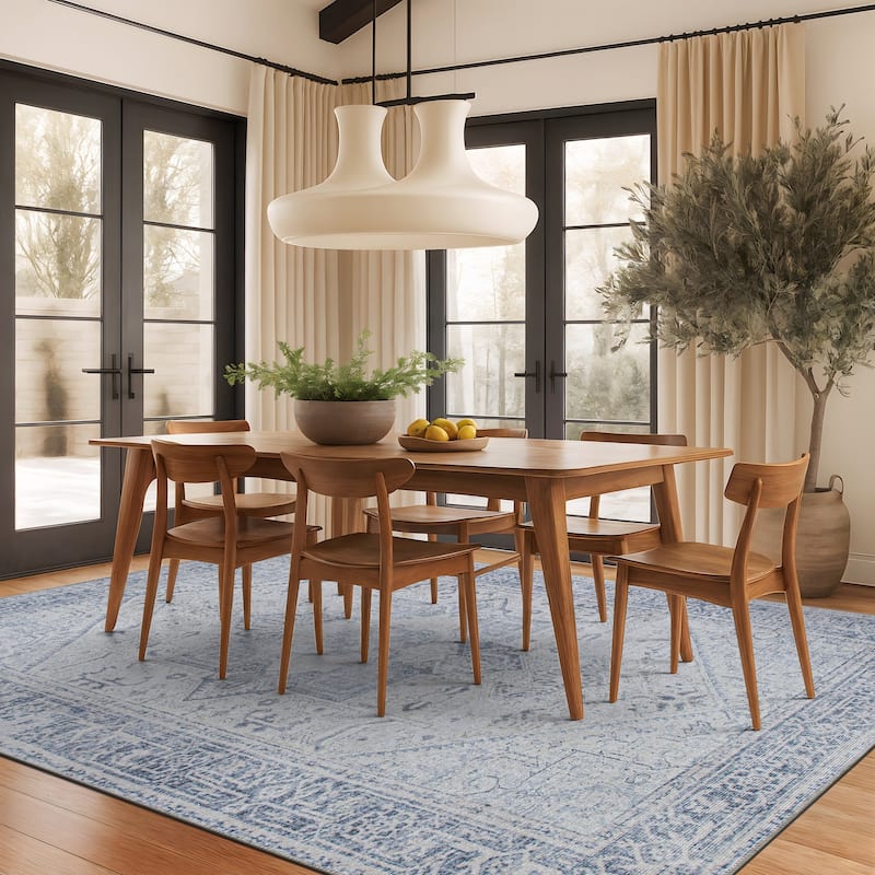 World Rug Gallery Medallion Boho Washable Area Rug