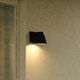 preview thumbnail 6 of 8, VAXCEL Evans 1-Light Textured Black Outdoor Wall Sconce, Rust-Resistant Aluminum, Metal Shade, Integrated LED Dark Sky Compliant