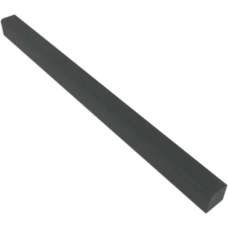 Vulcan Black 0.75" x 12" Square Honed Pencil Liner - Sample - Black