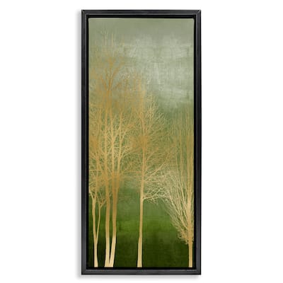 Stupell Minimal Gold Branches Framed Floater Canvas Wall Art Design By Kate Bennett