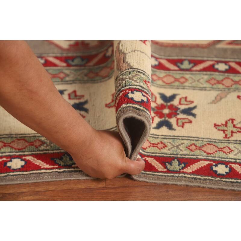 Red Kazak Oriental Area Rug Handmade Wool Carpet - 6'7" x 9'10"