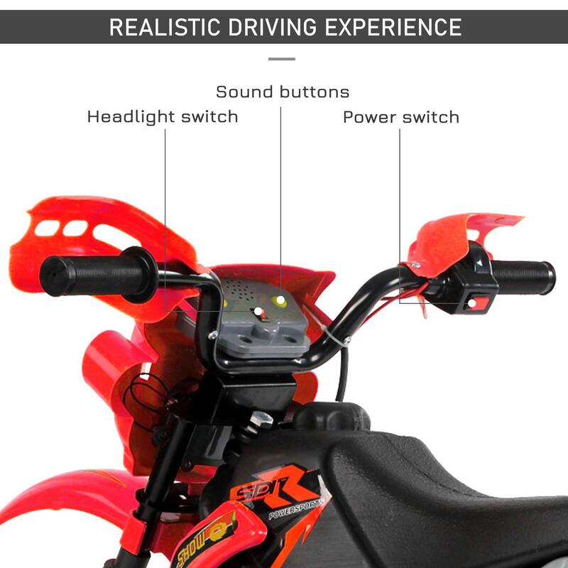 Kids Dirt Bike with Training Wheels and LED Lights Be Used for Backyard Play Riding and Birthday Present