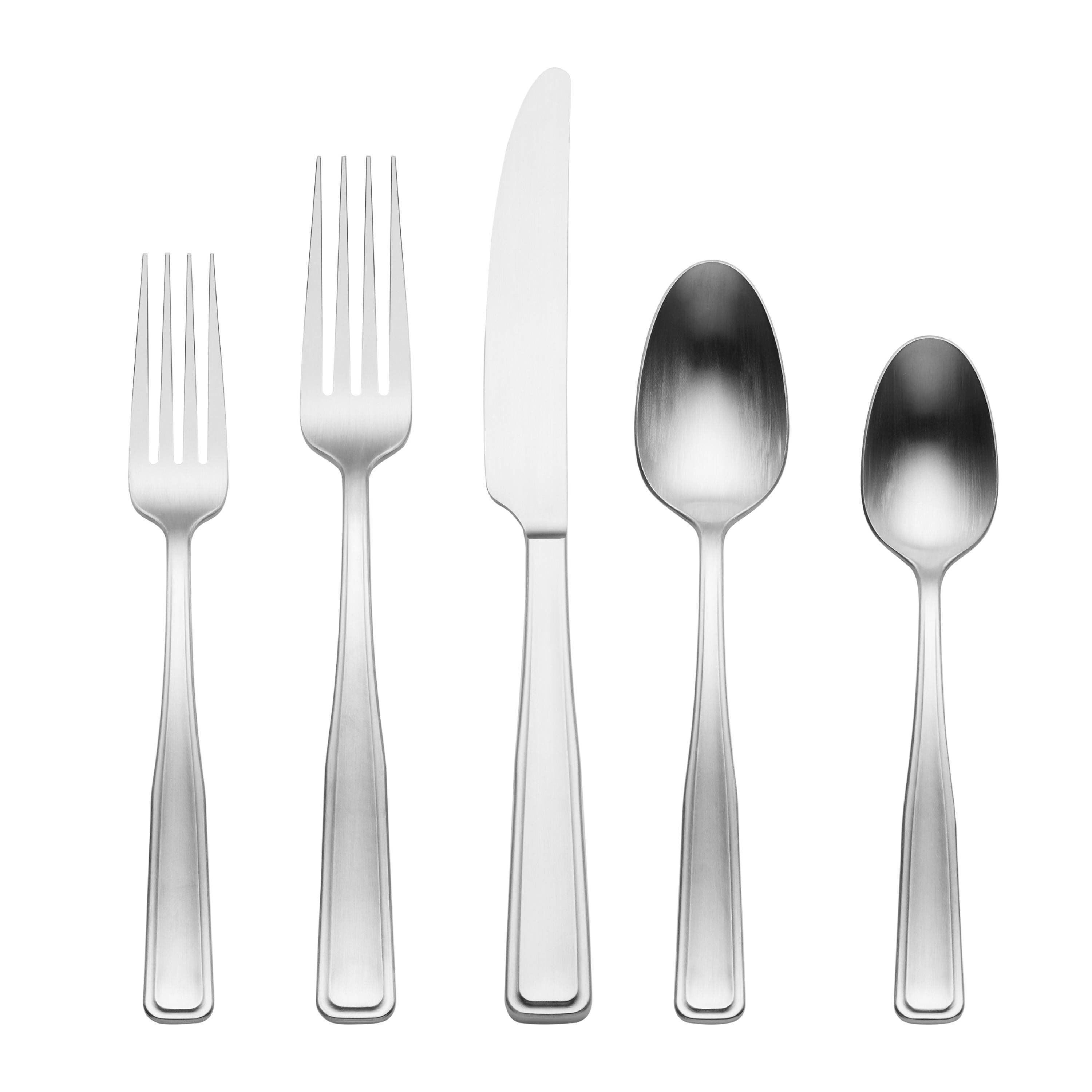 Oneida Reid Satin Flatware Set, Service for 4, Stainless