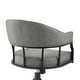 preview thumbnail 8 of 12, Tibet Gray Faux Leather and Black Iron Swivel Tilt Rolling Dining Chair