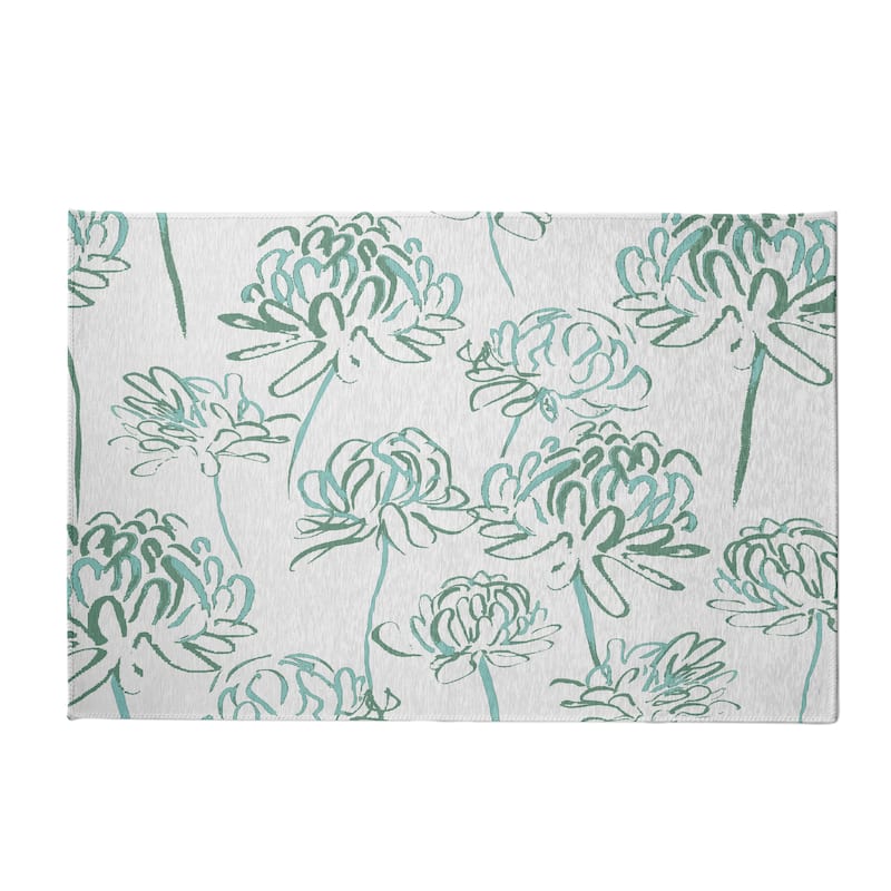 Blossom Bouquet Rug - 4' x 6' - Green