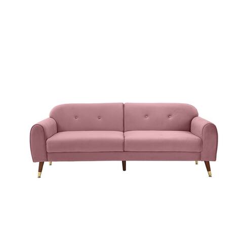 Deluxe Mid-Century Modern Two-Seat Velvet Sofa Loveseat