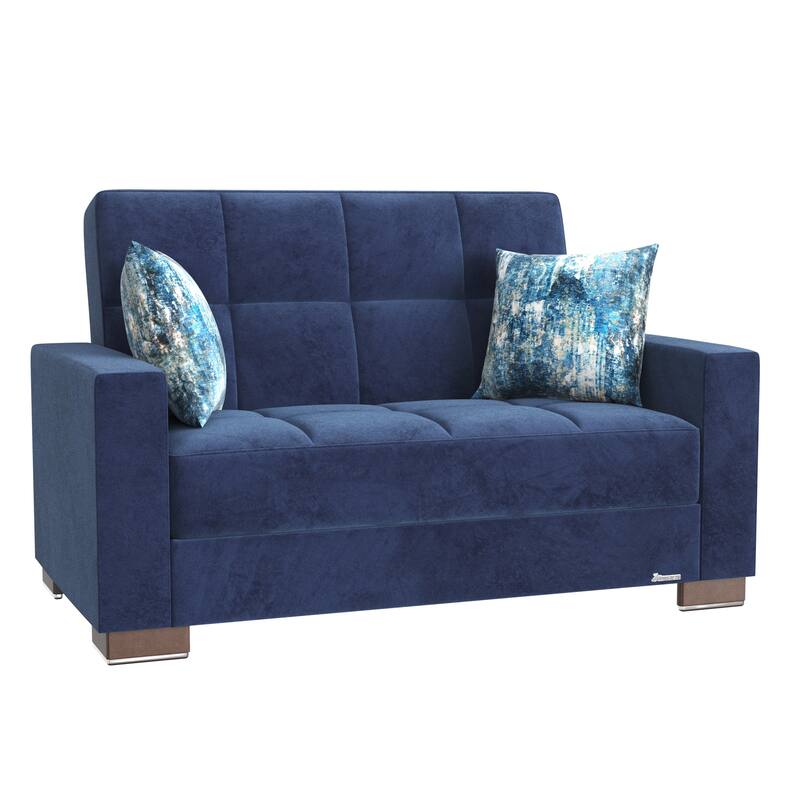 Collection Upholstered Convertible Loveseat With Storage