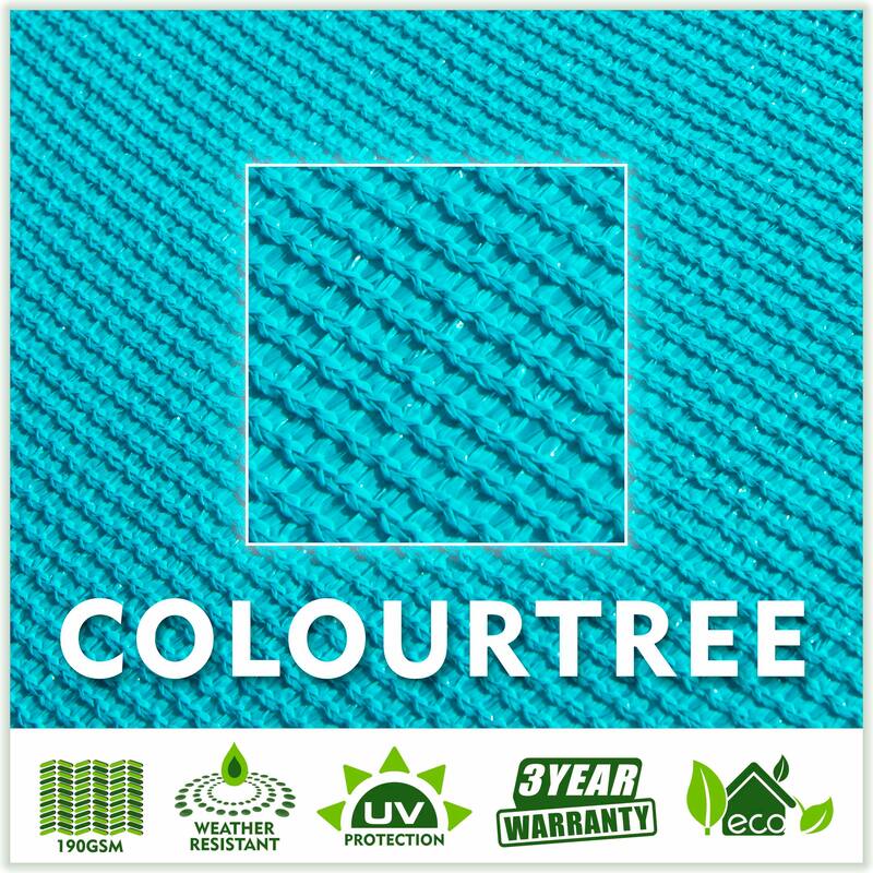 ColourTreeUSA Rectangle Sun Shade Sail HDPE w/Hardware Installation Kit