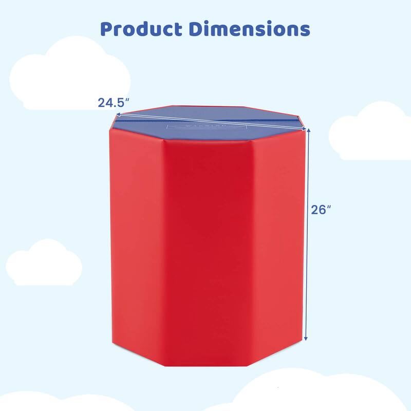 Costway 24.5" x 26" Octagon Gymnastics Mat Skill Shape Tumbling Mat - See Details