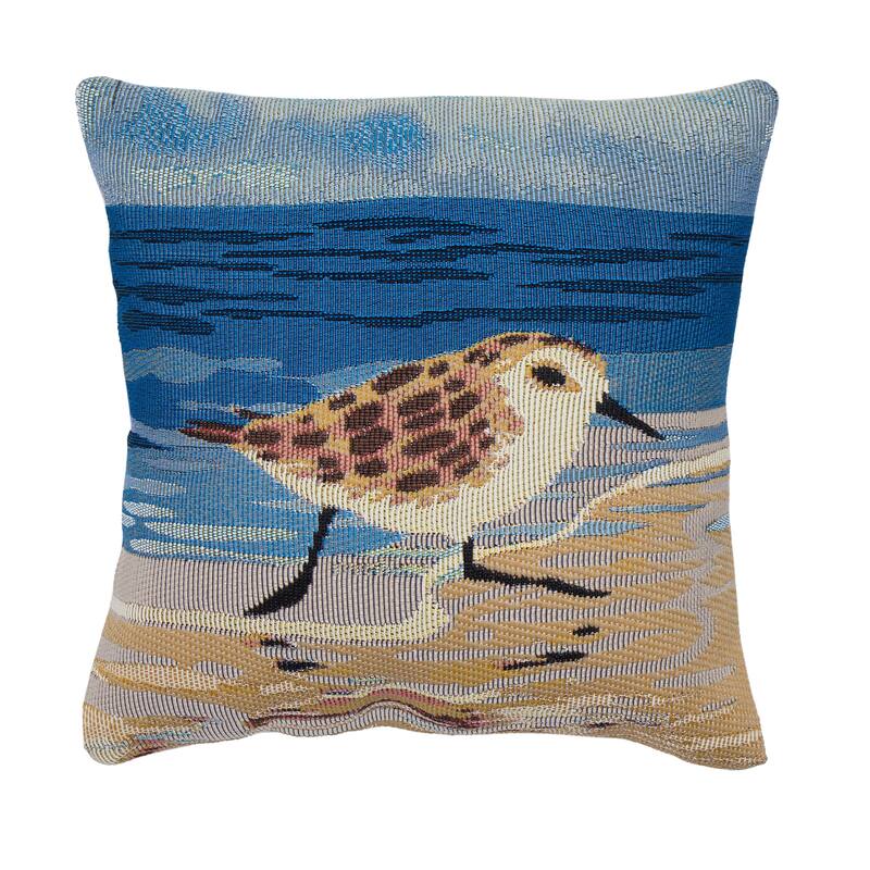 Liora Manne Marina Running Sandpipers Indoor/Outdoor Pillow