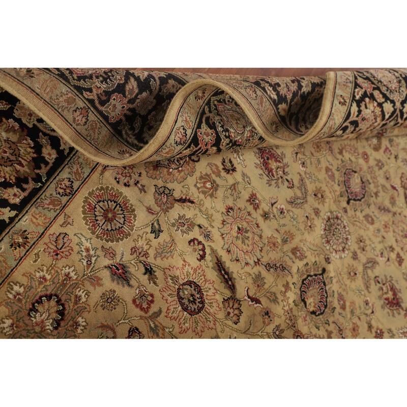 All-Over Floral Agra Oriental Area Rug Hand-Knotted Wool Carpet - 8'2"x 10'1"