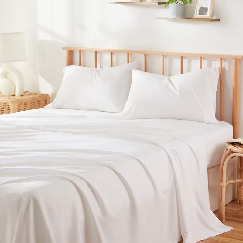 Clara Clark Premium Bamboo Blend Fitted Sheet Set