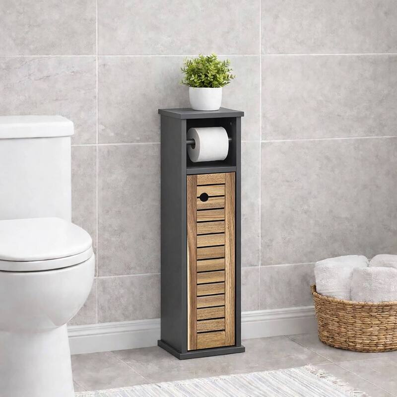 Toilet Paper Storage Cabinet with Dispenser Toilet Organizer - 7.2'L x 7.2"W x 29.9"H