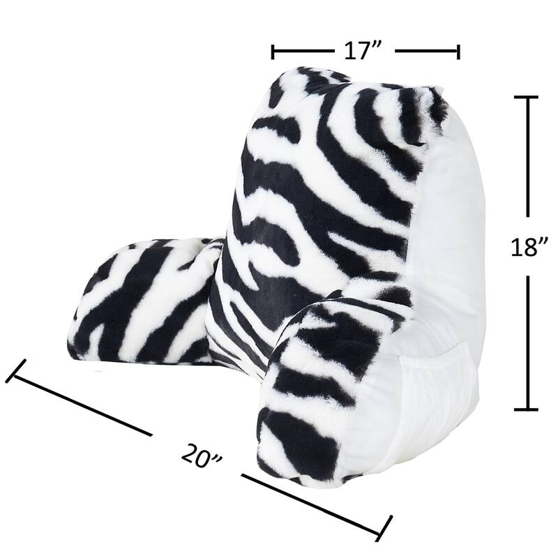 Home Soft Things Animal Pattern FauxFur Bedrest