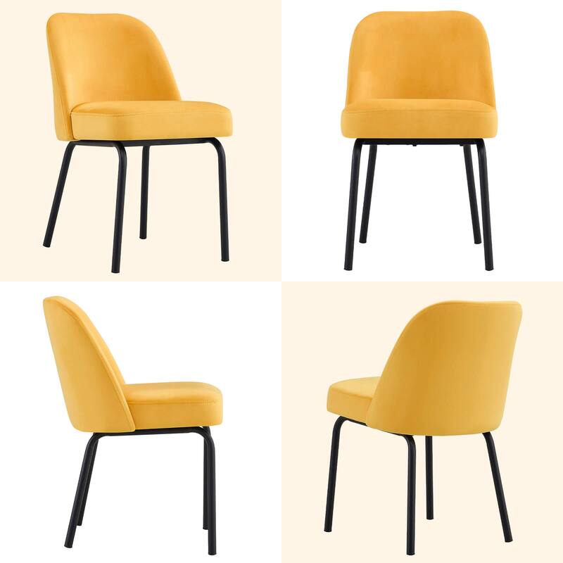 Ivinta Upholstered Dining Chair Sets of 2, Mid Century Modern Side Chairs with Spring