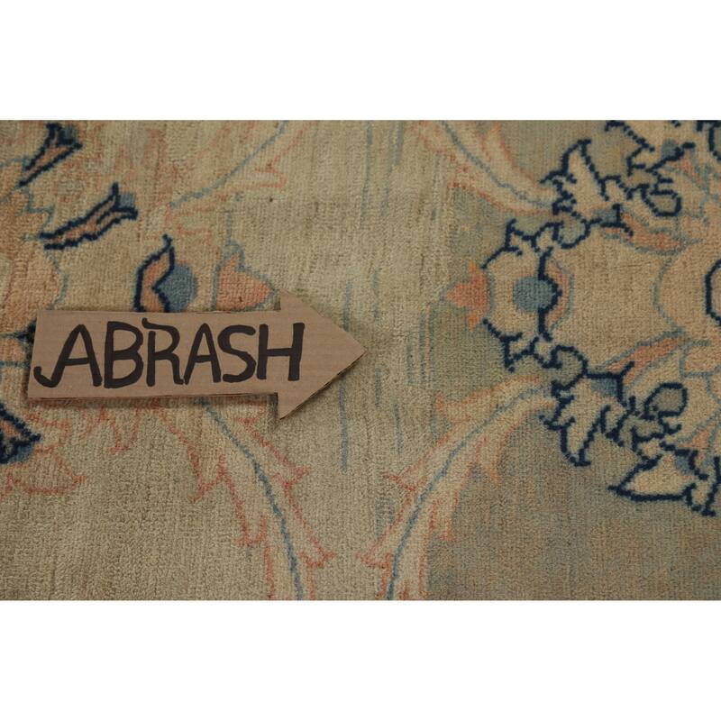 Hand Knotted Oriental 100% Wool Carpet Traditional All-Over Beige & Ivories Mahal Area Rug - 16' 6'' X 13' 0''