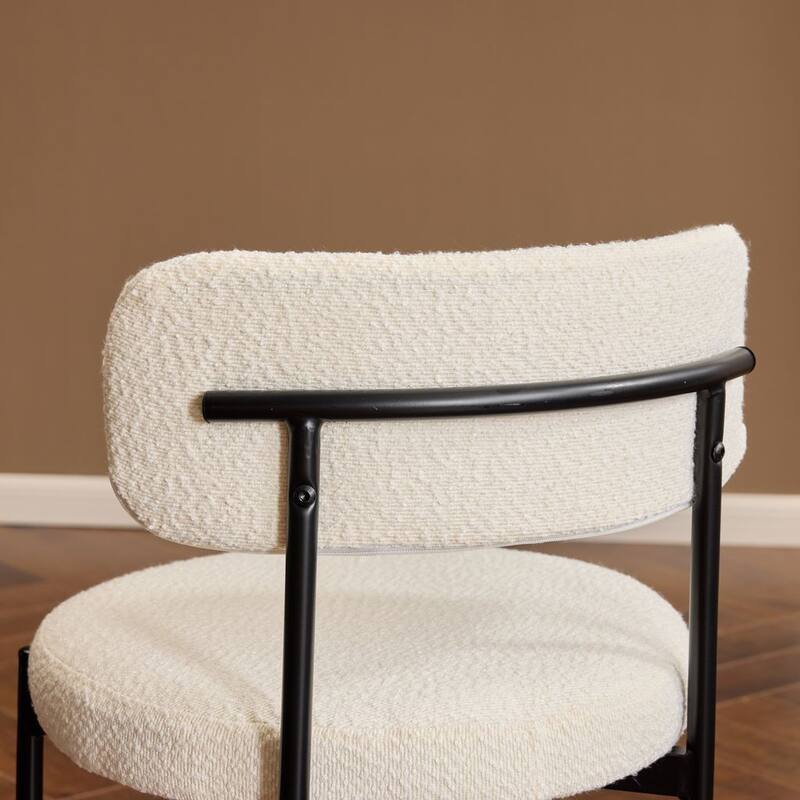 Boucle Beacon Modern Accent Dining Side Chair (Set of 2)