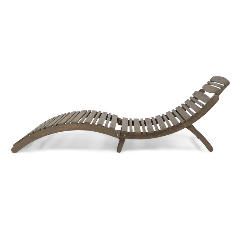 Outdoor Patio Wooden Chaise Frame for Garden, Backyard, Lawn